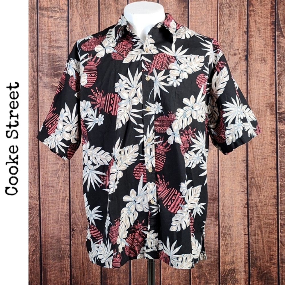 Vtg Cooke Street Mens Hawaiin Camp Shirt Like New